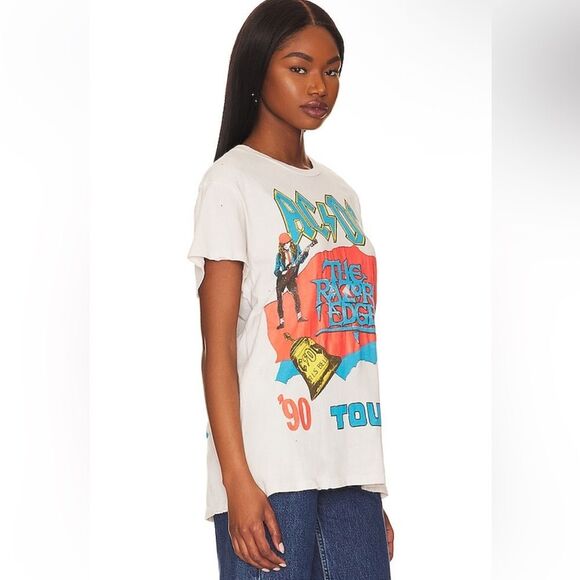 MadeWorn AC/DC The Razor's Edge Tour T-Shirt band concert distressed Revolve S - Picture 5 of 11